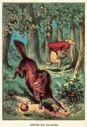 Kleines Schwein entkommt